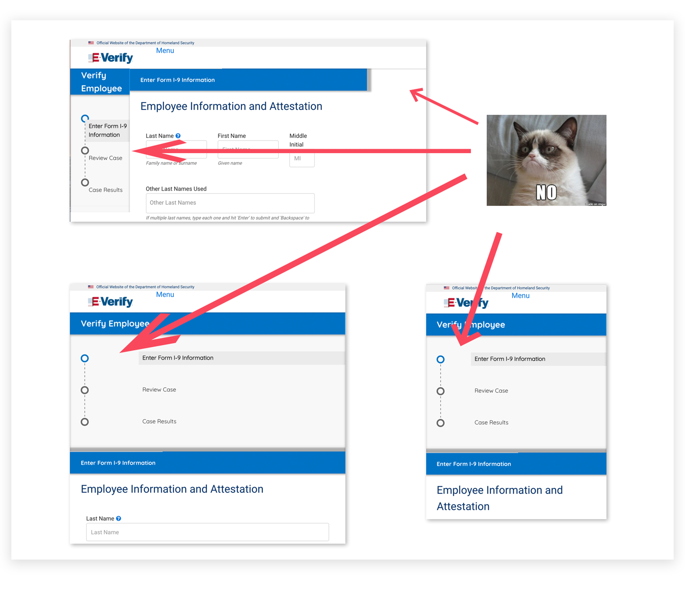 Images of the new e-verify design