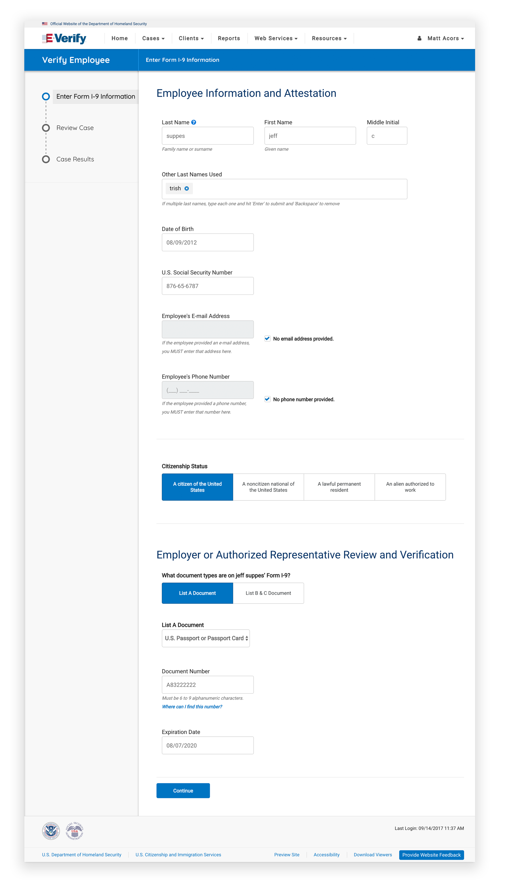 Images of the new e-verify design