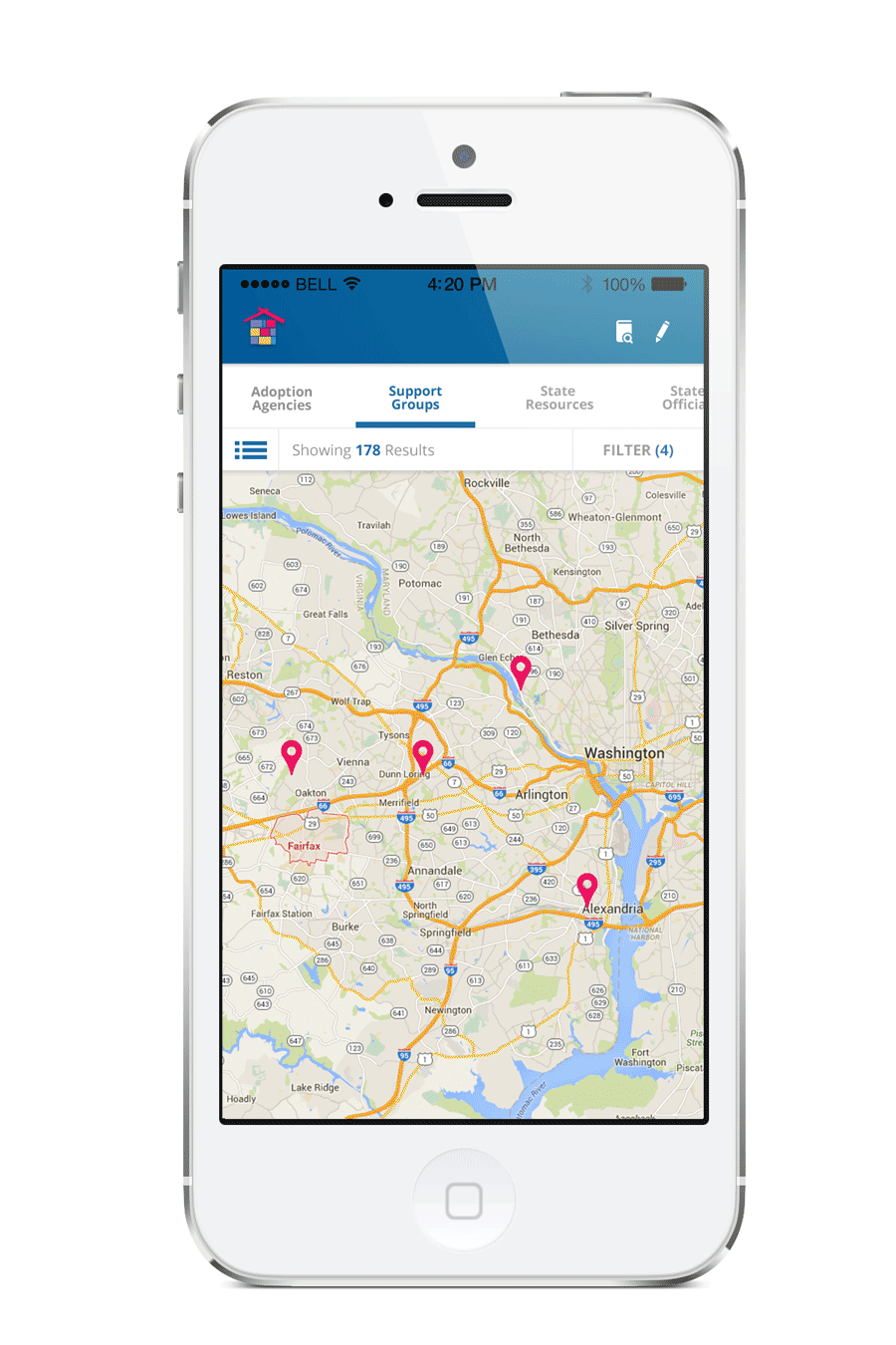 Animated gif of swipeable nav.