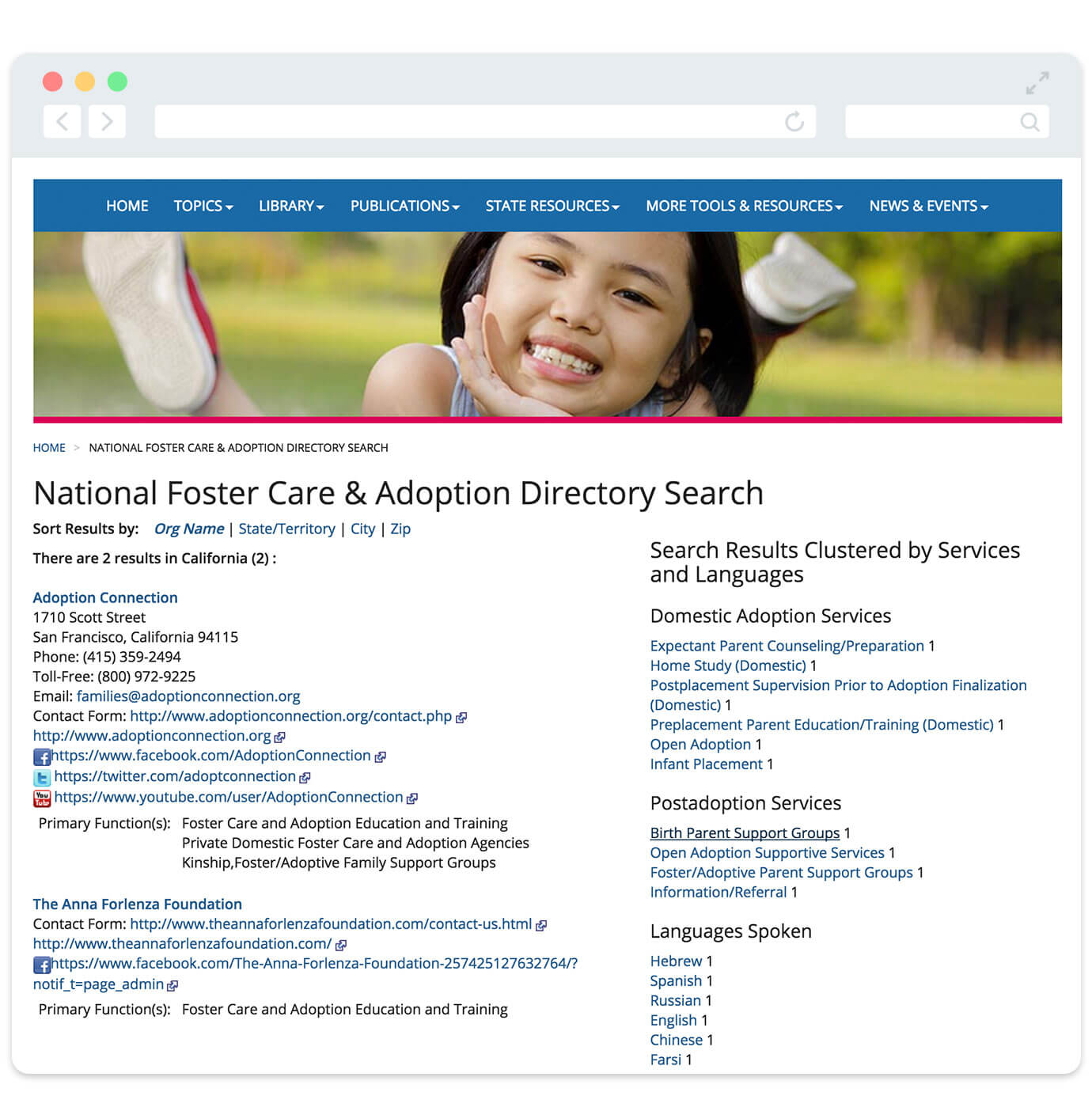 Image of NFCAD Website.